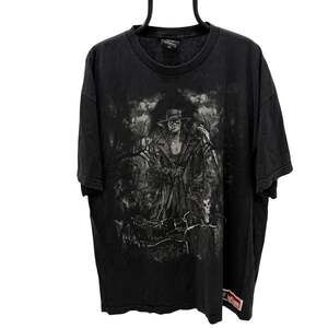 Vintage WWE The Undertaker Grave Yards Graphic T-Shirt Black Y2K Wrestling 2XL